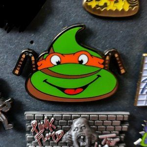 Turd Bucket Pin. Limited Edition 100 (Heady Comic Con Funny Silly Emoji Hat Pin)